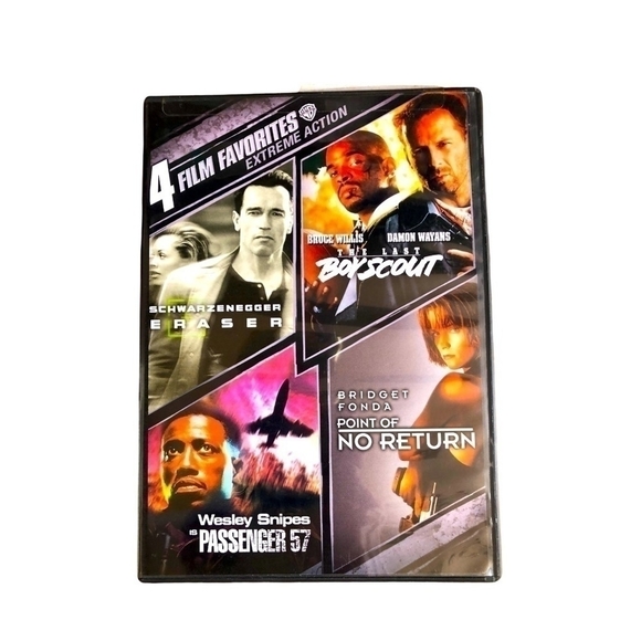 4 Film Favorites Eraser, The Last Boyscout, Passenger 57, Point of No Return DVD - Picture 1 of 2